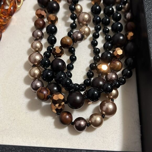 Elegant Multi-Strand Beaded Necklace lot wrappable premier designs - Picture 2 of 4
